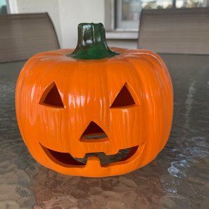 Halloween Pumpkin Ceramic Lantern for votive candles - NEW